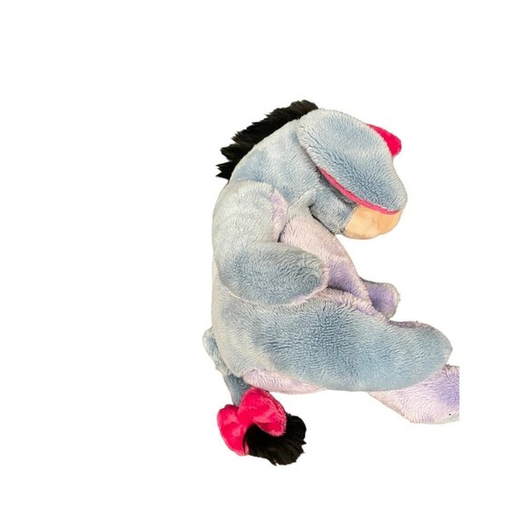 Disney Eeyore Pink Bow 9 inch Plush Blue Donkey - Picture 3 of 6